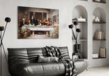 The Last Supper of Money Glass Wall Art