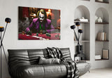 Joker Poker Night Glass Wall Art