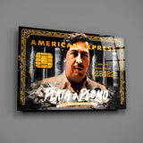 Pablo Escobar American Express Card Glass Wall Art