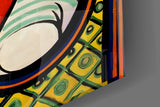Abstract Woman with Mirror Glass Wall Art