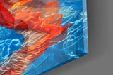 Dragon Dance in Red Glass Wall Art