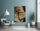 Butterfly on Skin Glass Wall Art