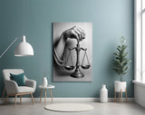 Justice Scale Hand Glass Wall Art