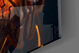 Butterfly Wing in Fire Glass Wall Art
