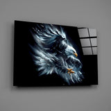 Eagle in Flight Glass Wall Art