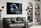 Eagle in Flight Glass Wall Art