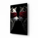 Wolf Love Glass Wall Art