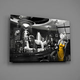 Marilyn's Bar Scene Glass Wall Art