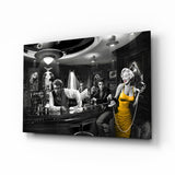 Marilyn's Bar Scene Glass Wall Art