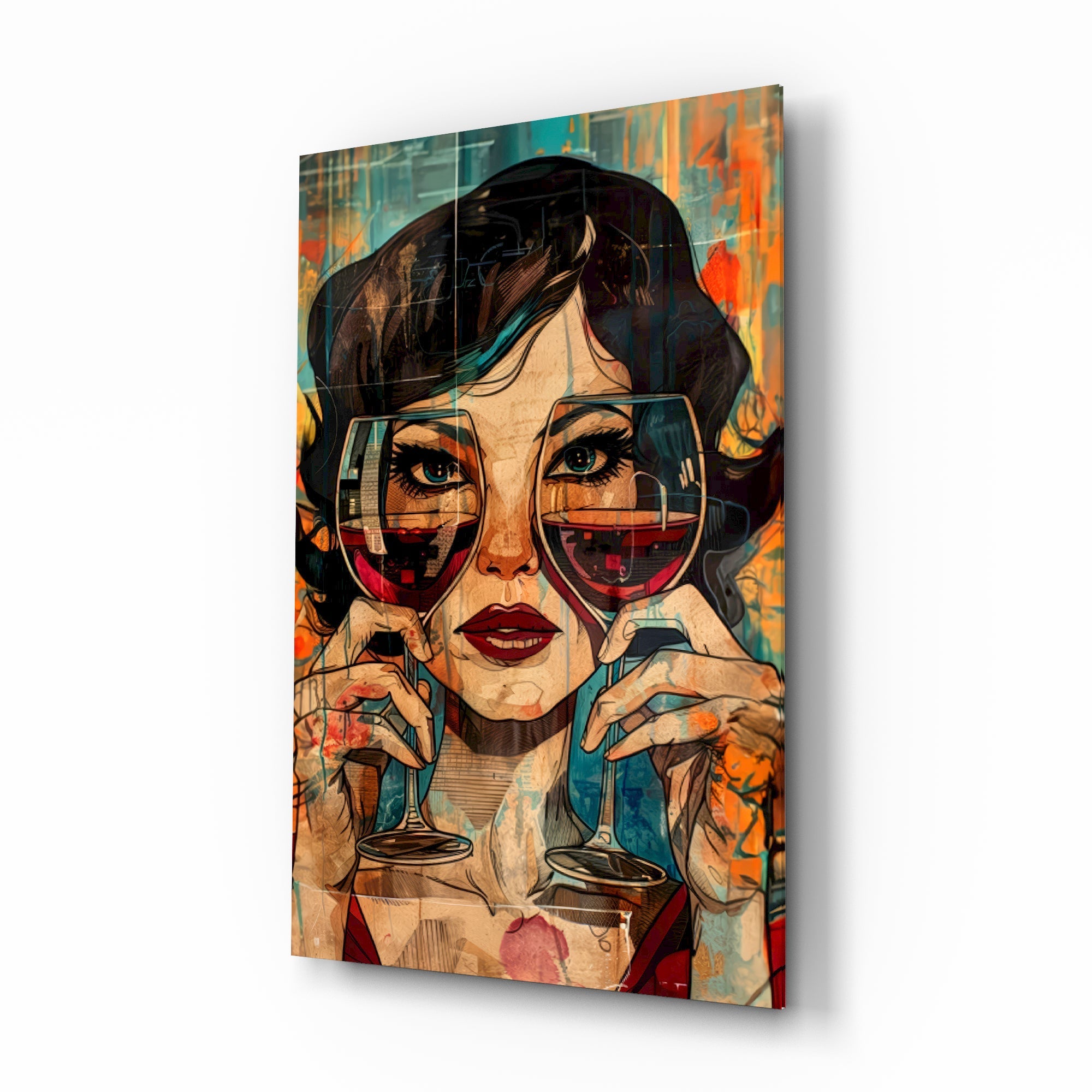 Wine Reflections Glass Wall Art