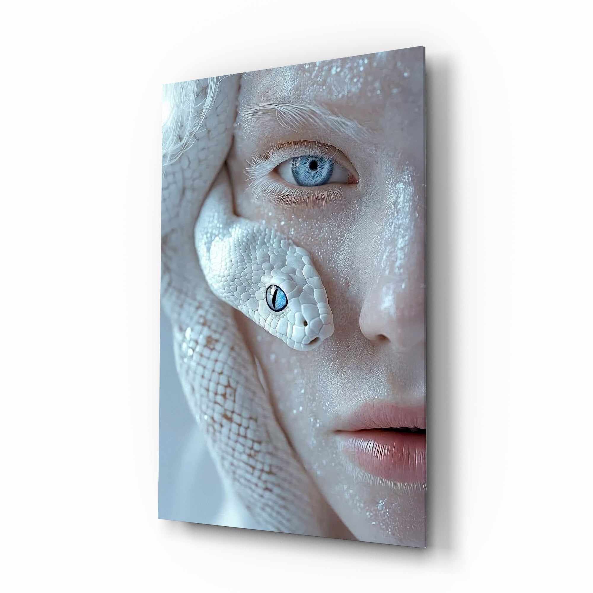 Snake Skin Portrait Glass Wall Art