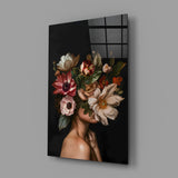 Floral Portrait Glass Wall Art