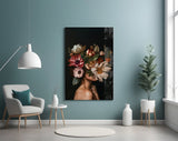 Floral Portrait Glass Wall Art