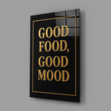Good Food, Good Mood Glass Wall Art