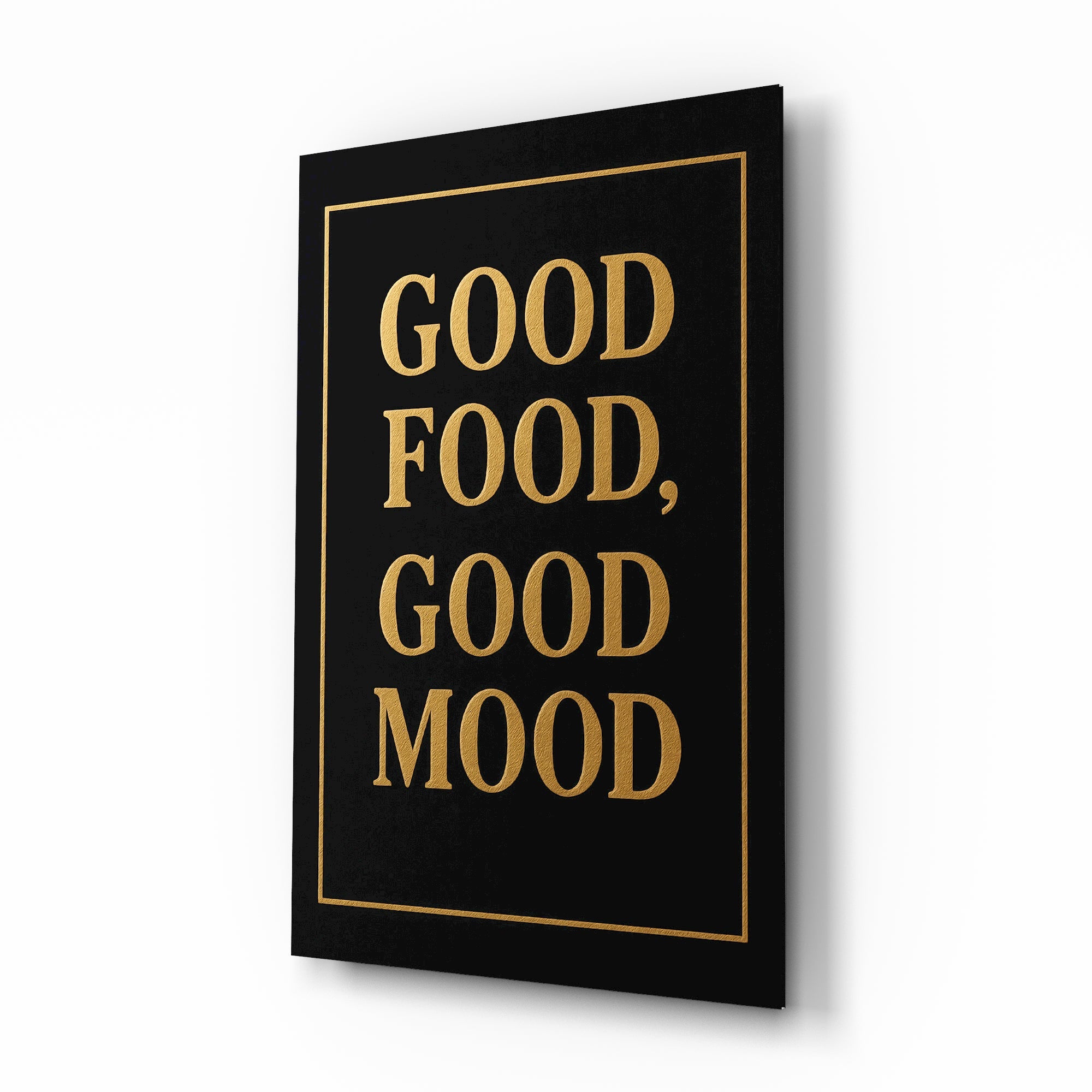 Good Food, Good Mood Glass Wall Art