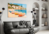 Coastal Serenity Glass Wall Art