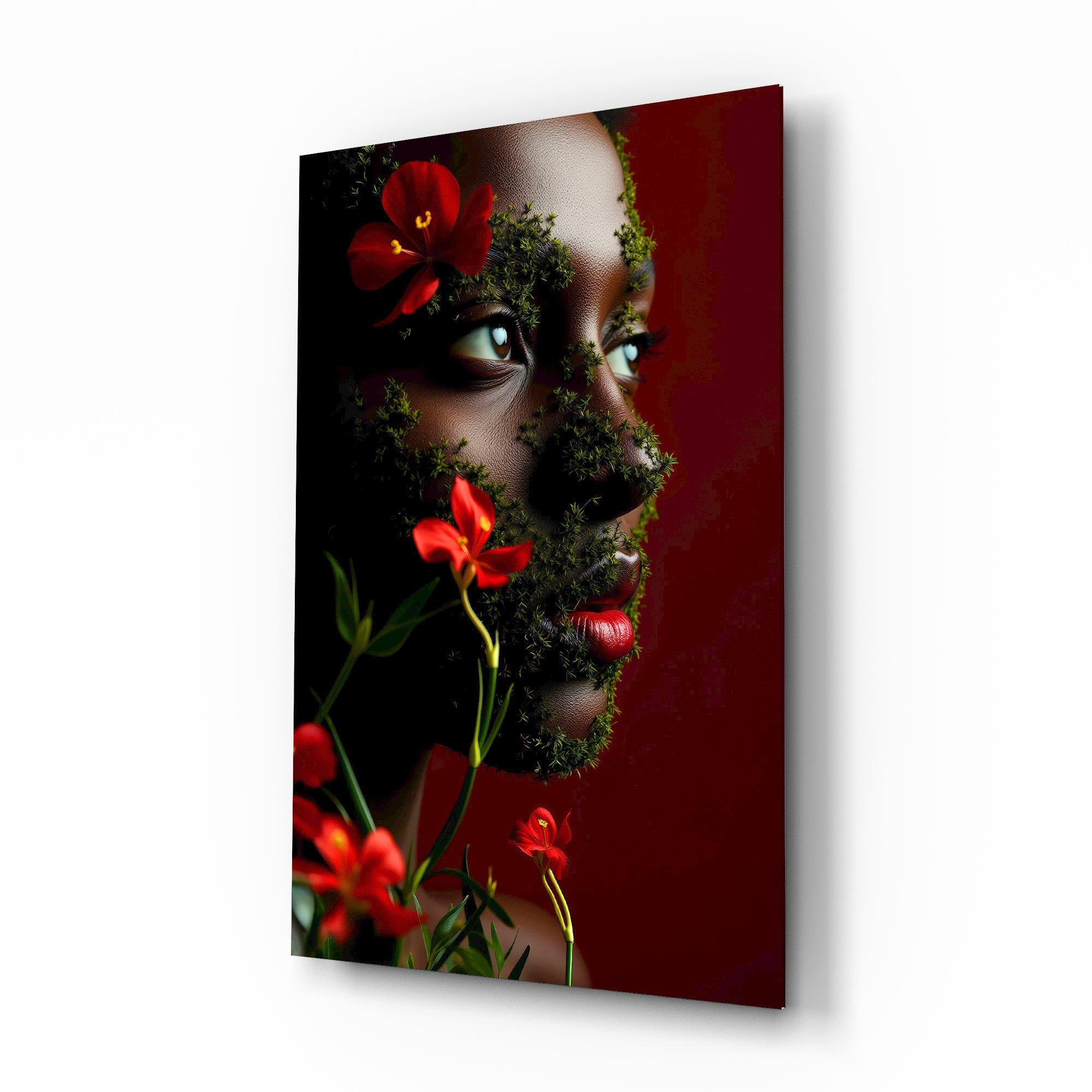 Floral Veil Glass Wall Art