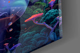 Mystic Mushroom Dreamscape Glass Wall Art