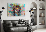 Psychedelic Forest Vision Glass Wall Art