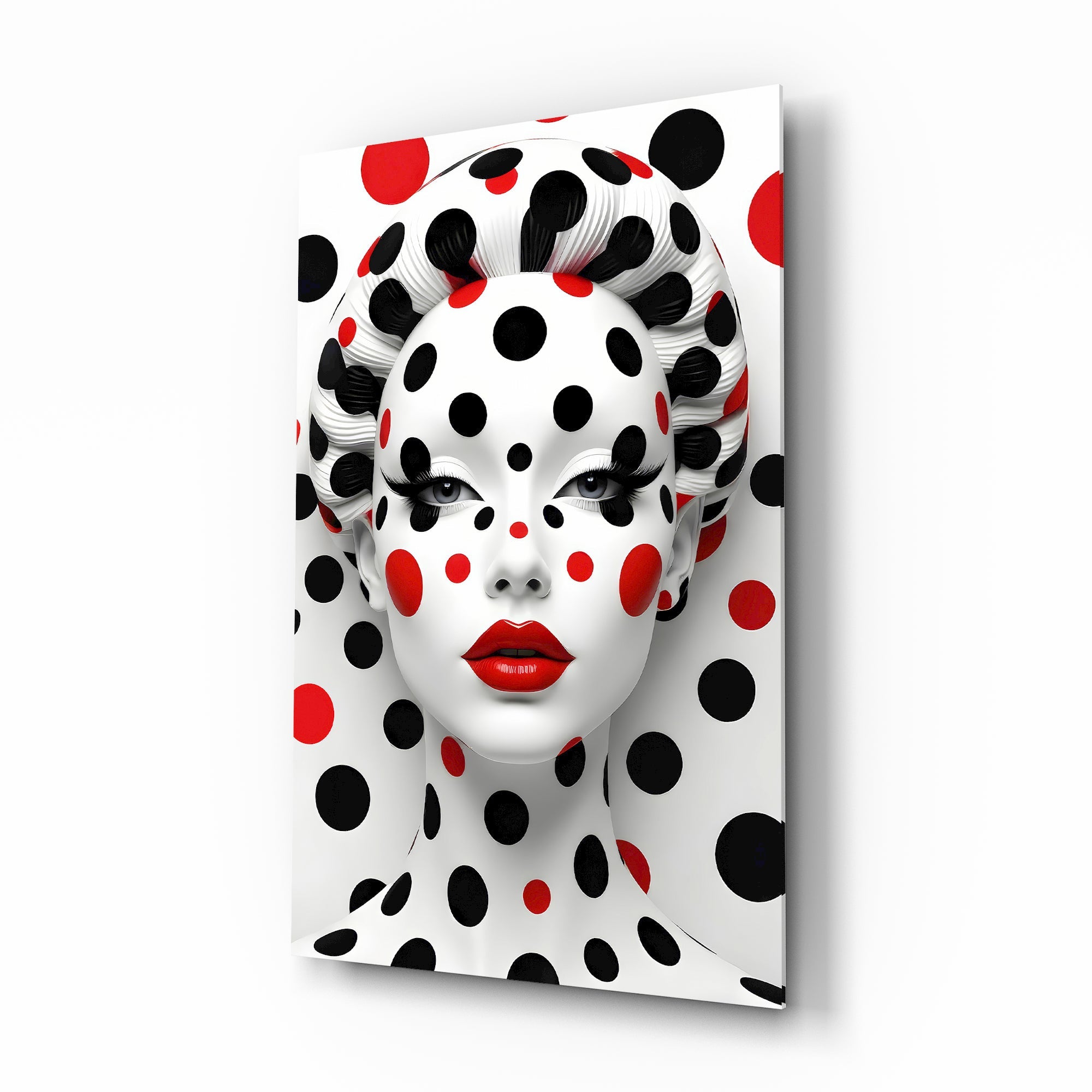 Polka Dot Glamour Glass Wall Art