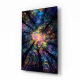 Forest Glow Glass Wall Art