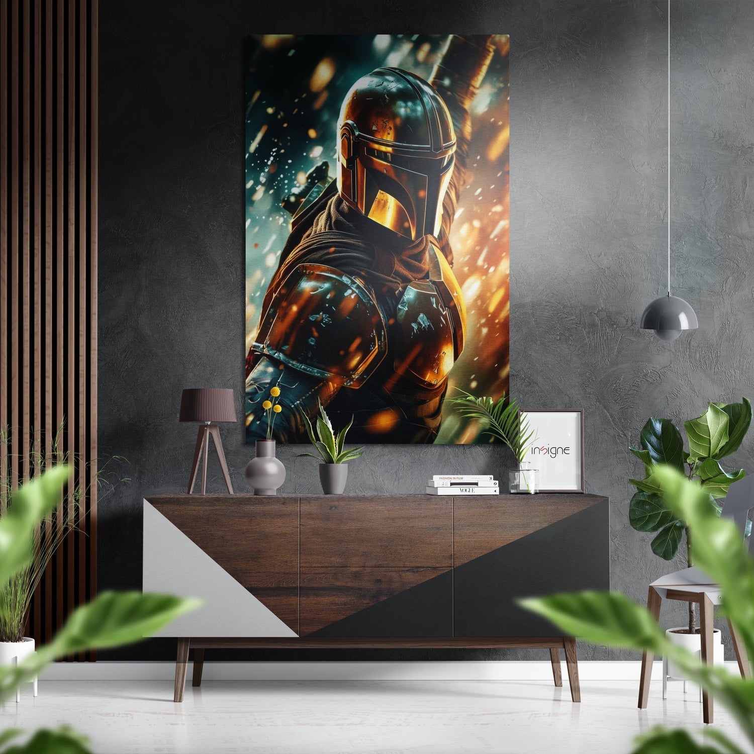 Mandalorian Brushed Aluminium Dibond Wall Art