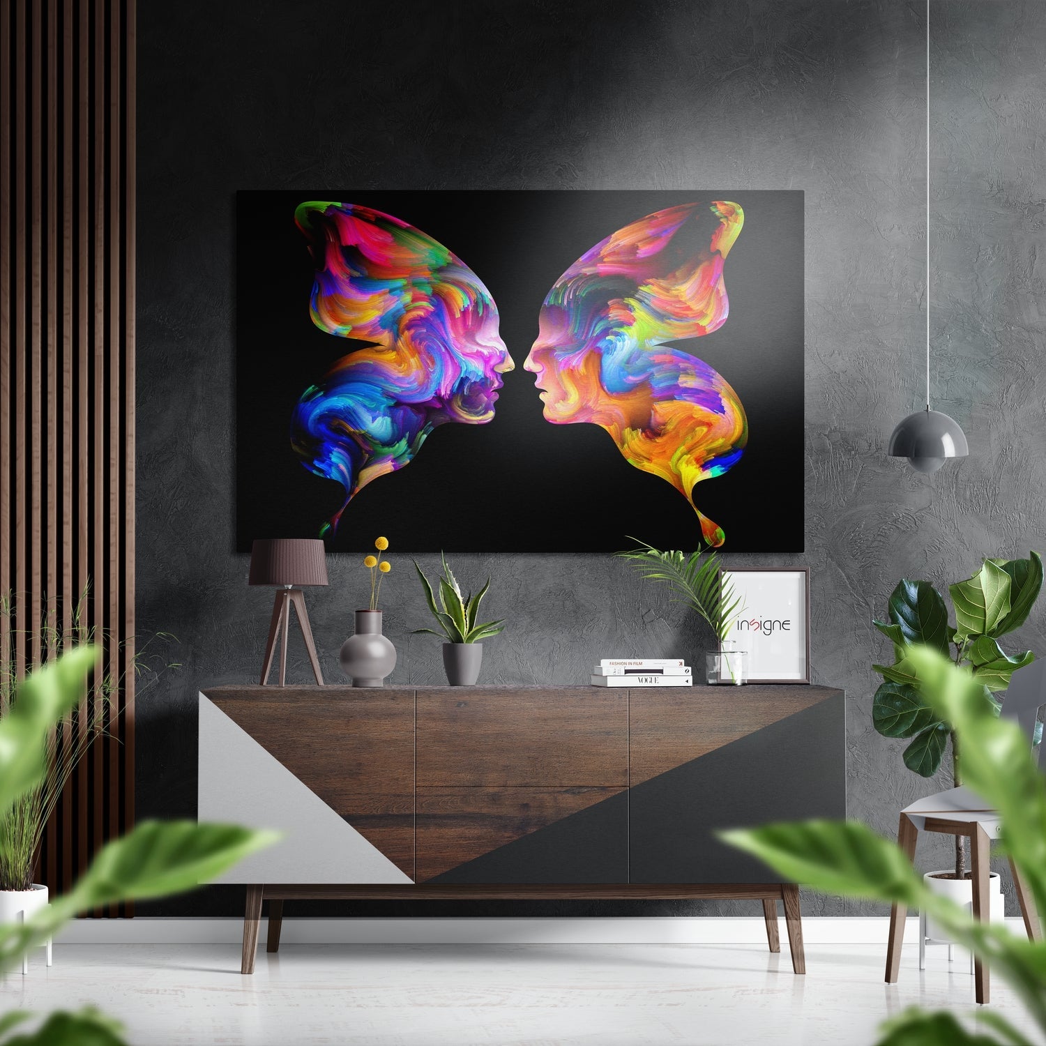 Butterfly Minds Brushed Aluminium Dibond Wall Art