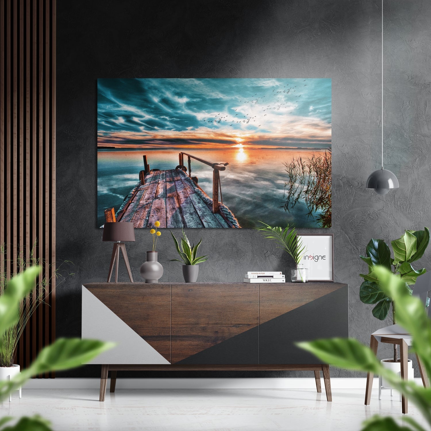 Sunset  Brushed Aluminium Dibond Wall Art