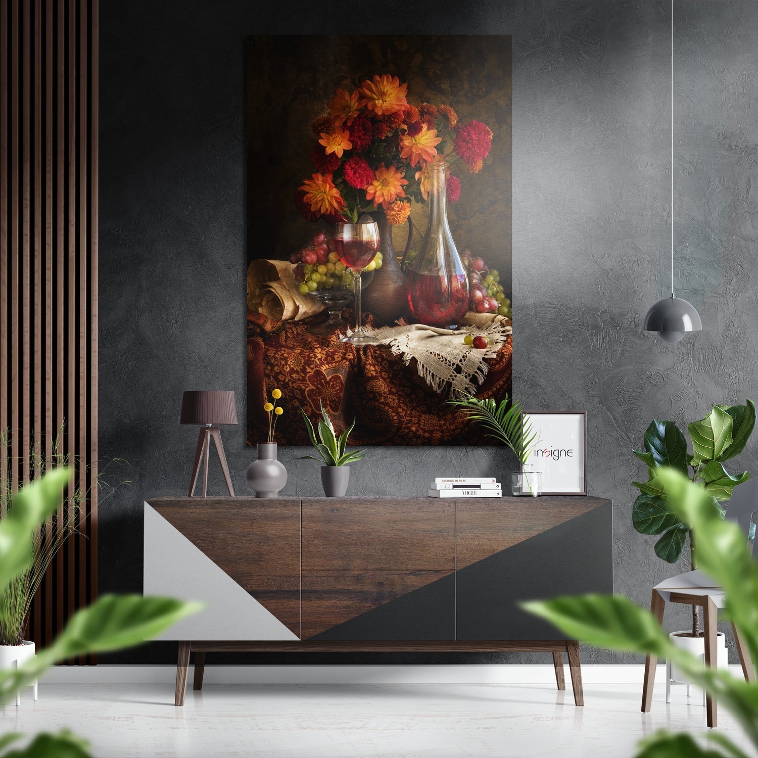 Wine Brushed Aluminium Dibond Wall Art