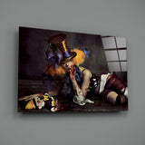 Female Clown Glass Wall Art.