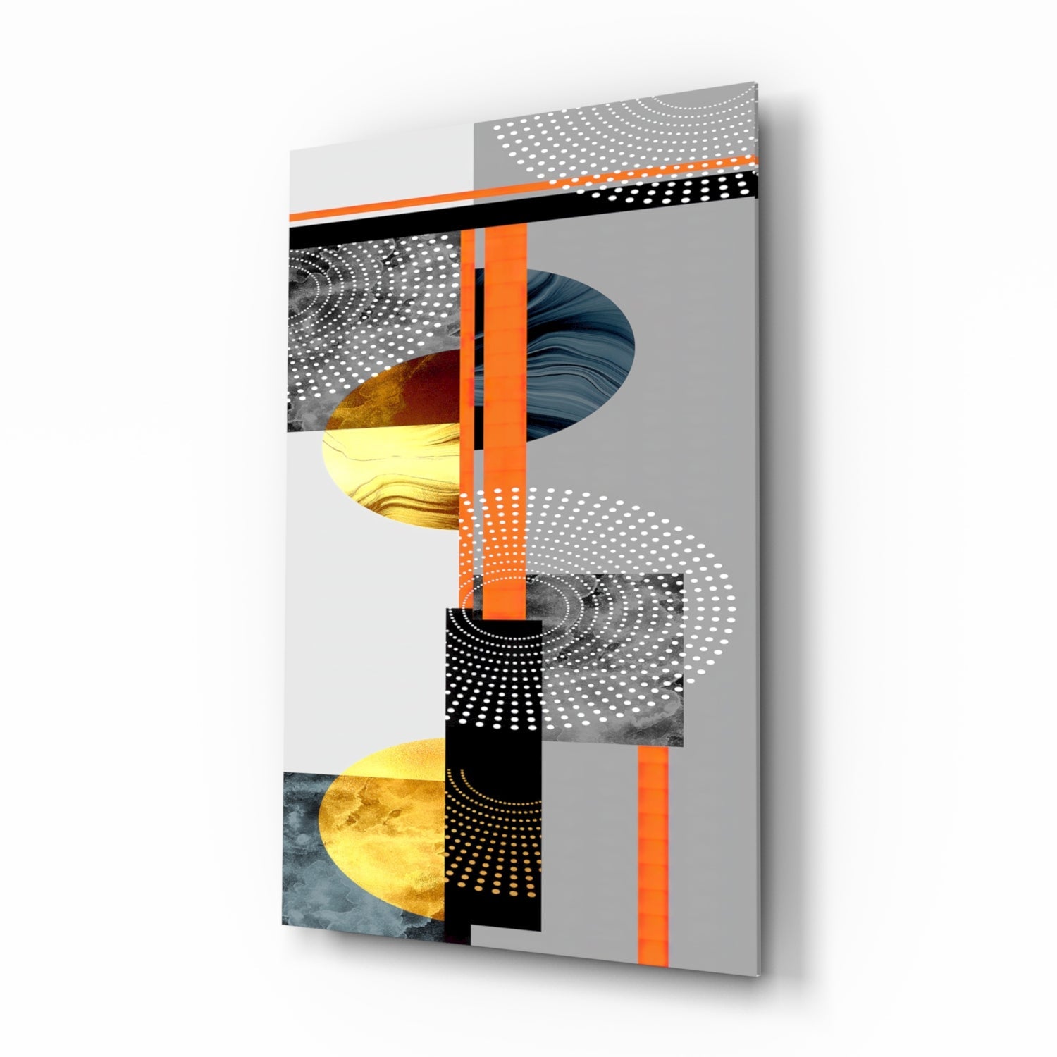 Abstract Glass Wall Art.