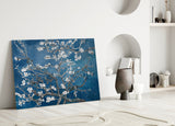 White Flowers Glass Wall Art.