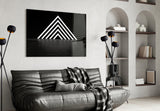 Neon Triangle Glass Wall Art.