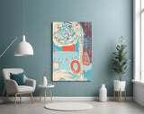 Abstract Colors Glass Wall Art.