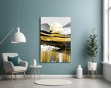 Abstract Glass Wall Art.