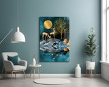 Deers Glass Wall Art.