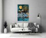 Deers Glass Wall Art.