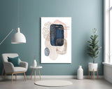 Abstract Shapes Glass Wall Art.