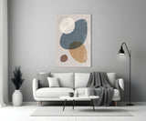 Abstract Shapes Glass Wall Art.