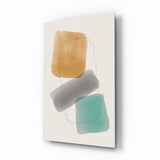 Abstract Shapes Glass Wall Art.