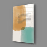 Abstract Shapes Glass Wall Art.