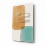 Abstract Shapes Glass Wall Art.