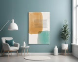 Abstract Shapes Glass Wall Art.