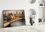 City Glass Wall Art