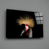 Crane Bird Glass Wall Art.