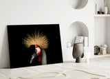Crane Bird Glass Wall Art.
