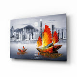 Sailboat Glass Wall Art