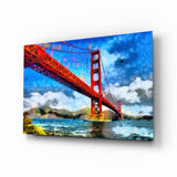 Golden Gate Bridge Glass Wall Art.