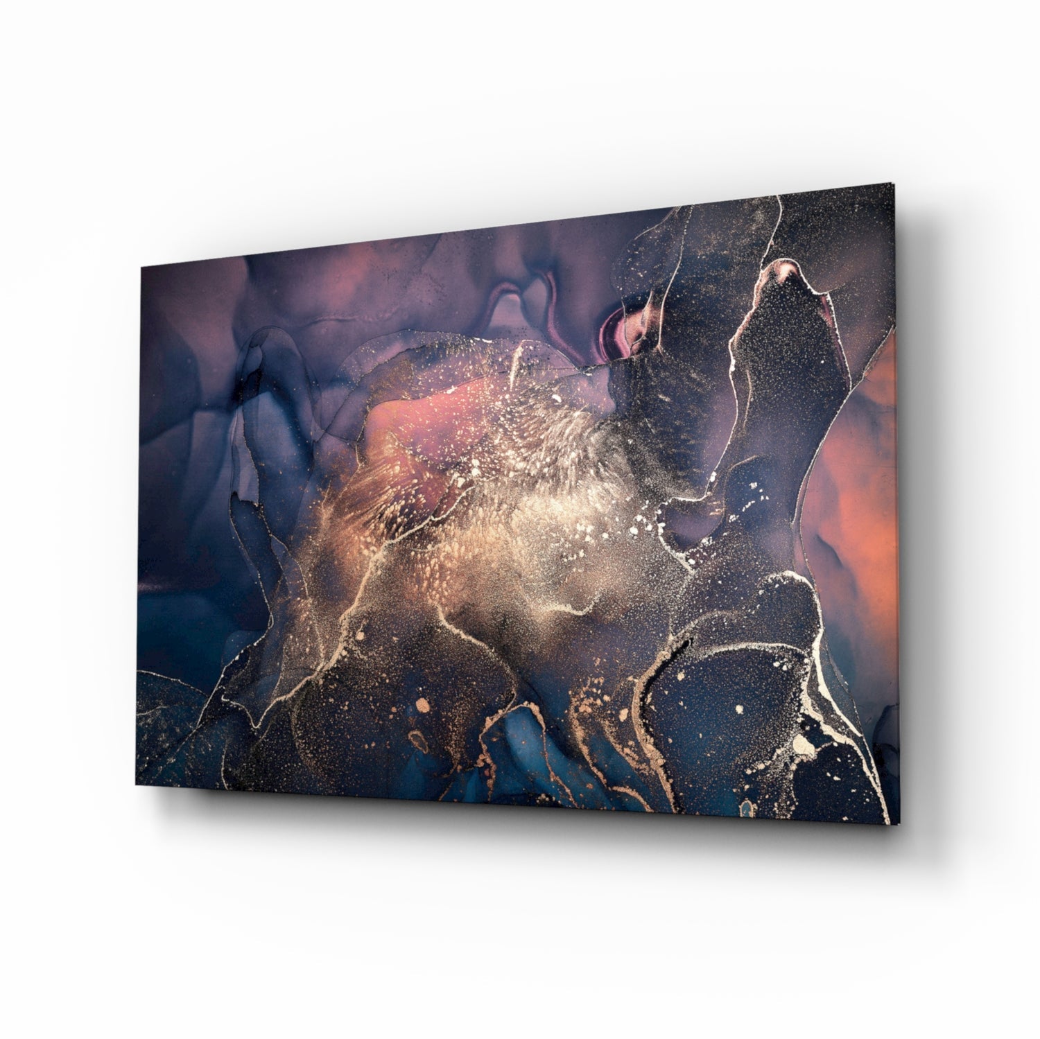 Abstract Depth Glass Wall Art.
