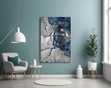 Abstract Depth Glass Wall Art.